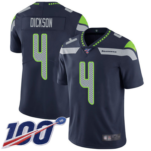 Seattle Seahawks Limited Navy Blue Men Michael Dickson Home Jersey NFL Football 4 100th Season Vapor Untouchable